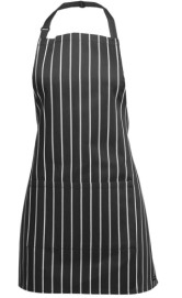 Kids Academy Chef's Apron - Black/White (65-71cm) 